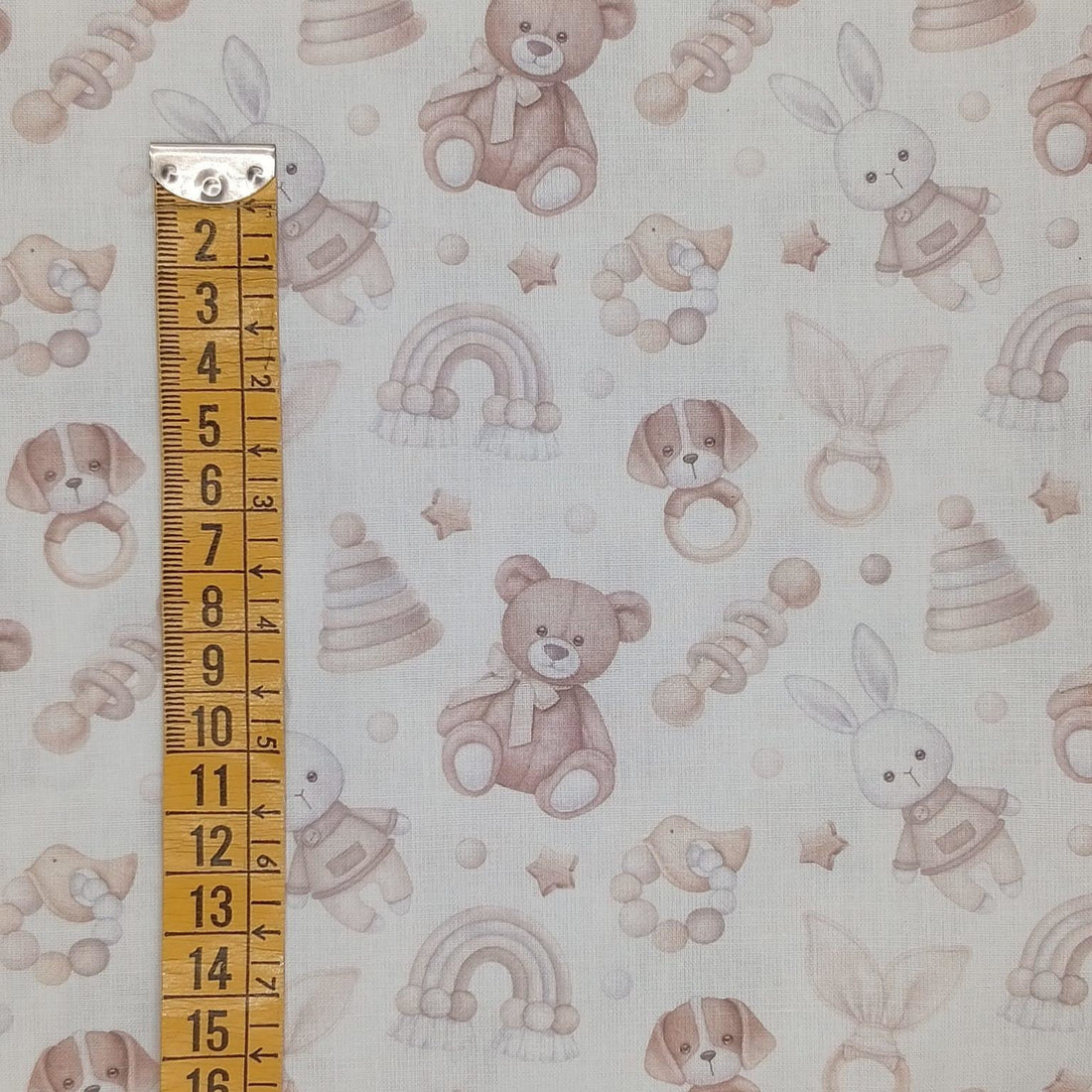 Juguetes Marron - Tela estampada